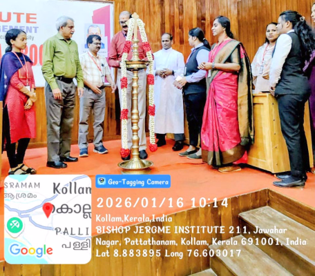 Inauguration of the ED Club, Launch of VISTA program, and Celebration of National Startup Day at Bishop Jerome Institute, Kollam